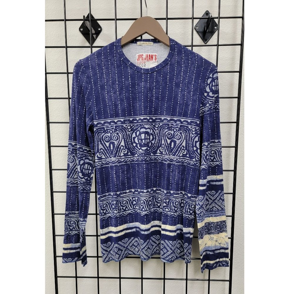 Jean Paul Gautier made in Italy Vintage navy print unworn top size large